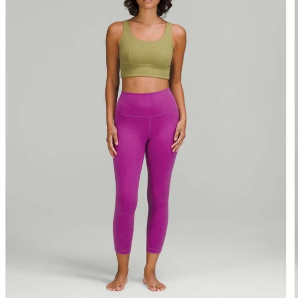 Lululemon Align High-Rise Double Lined Crop Legging 23" Vivid Plum Size 4 - Picture 4 of 10